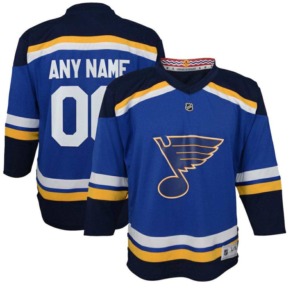 St. Louis Blues Youth Home Replica Custom Jersey - Blue Jerseys