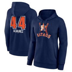 Yordan Alvarez Houston Astros Women's Fastball Player Name & Number Pullover Hoodie Navy