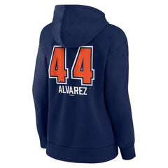 Yordan Alvarez Houston Astros Women's Fastball Player Name & Number Pullover Hoodie Navy