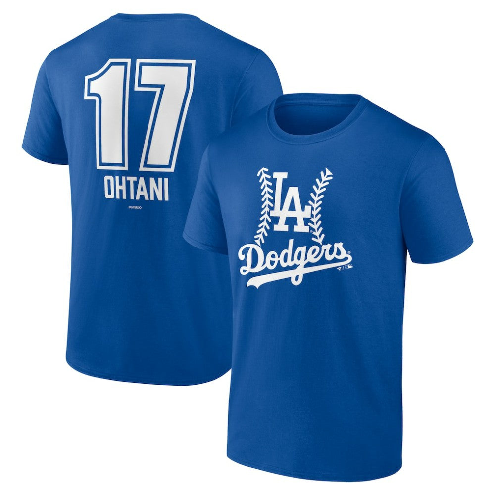 Shohei Ohtani Los Angeles Dodgers Fastball Player Name & Number T-Shirt Royal