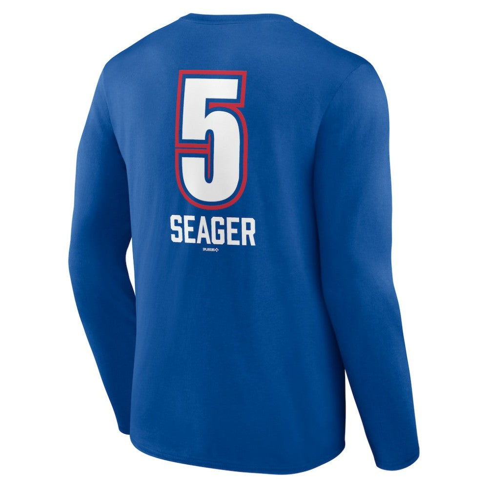 Corey Seager Texas Rangers Fastball Player Name & Number Long Sleeve T-Shirt Royal