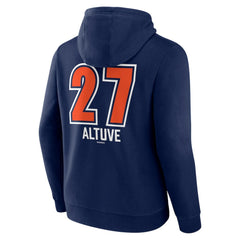 Jose Altuve Houston Astros Fastball Player Name & Number Pullover Hoodie Navy