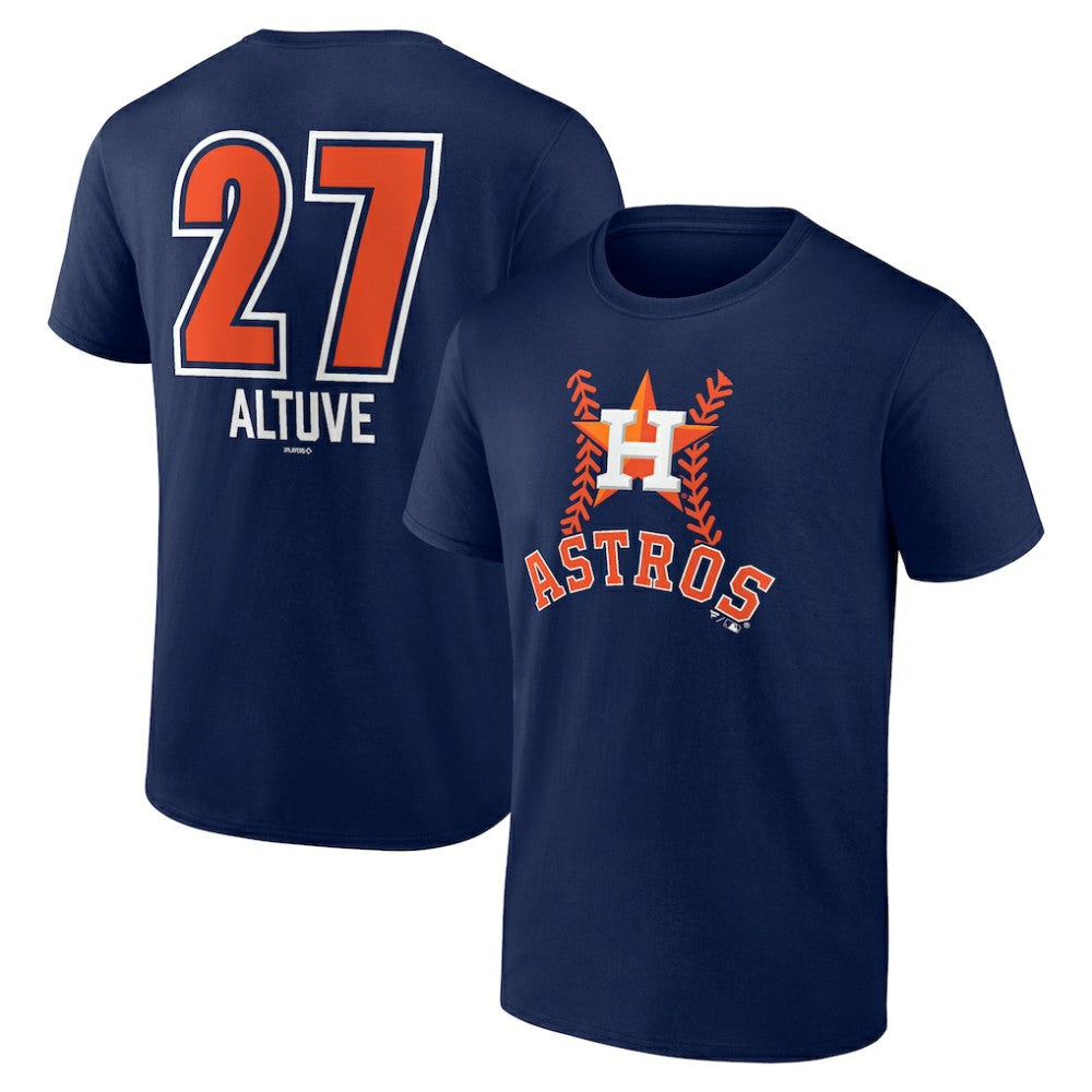 Jose Altuve Houston Astros Fastball Player Name & Number T-Shirt Navy