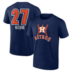 Jose Altuve Houston Astros Fastball Player Name & Number T-Shirt Navy