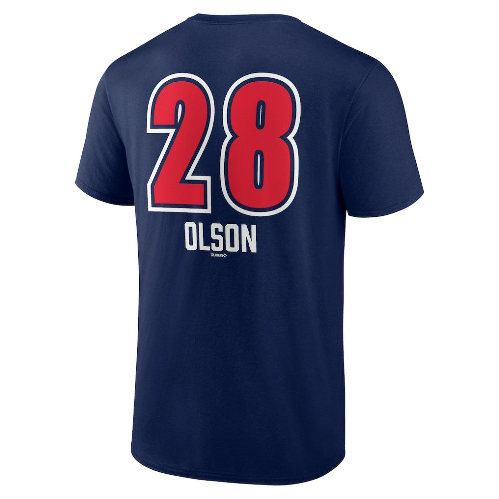 Matt Olson Atlanta Braves Fastball Player Name & Number T-Shirt Navy