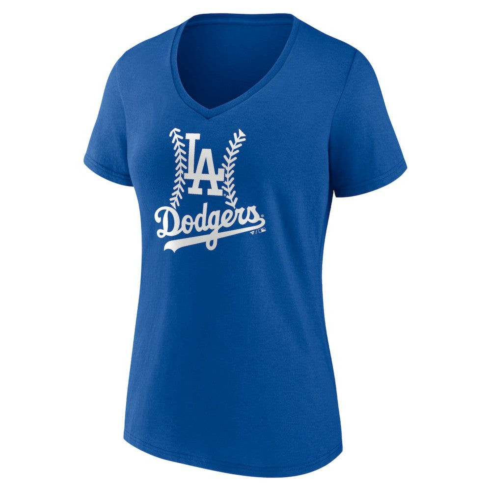 Freddie Freeman Los Angeles Dodgers Women's Fastball Player Name & Number V-Neck T-Shirt Royal