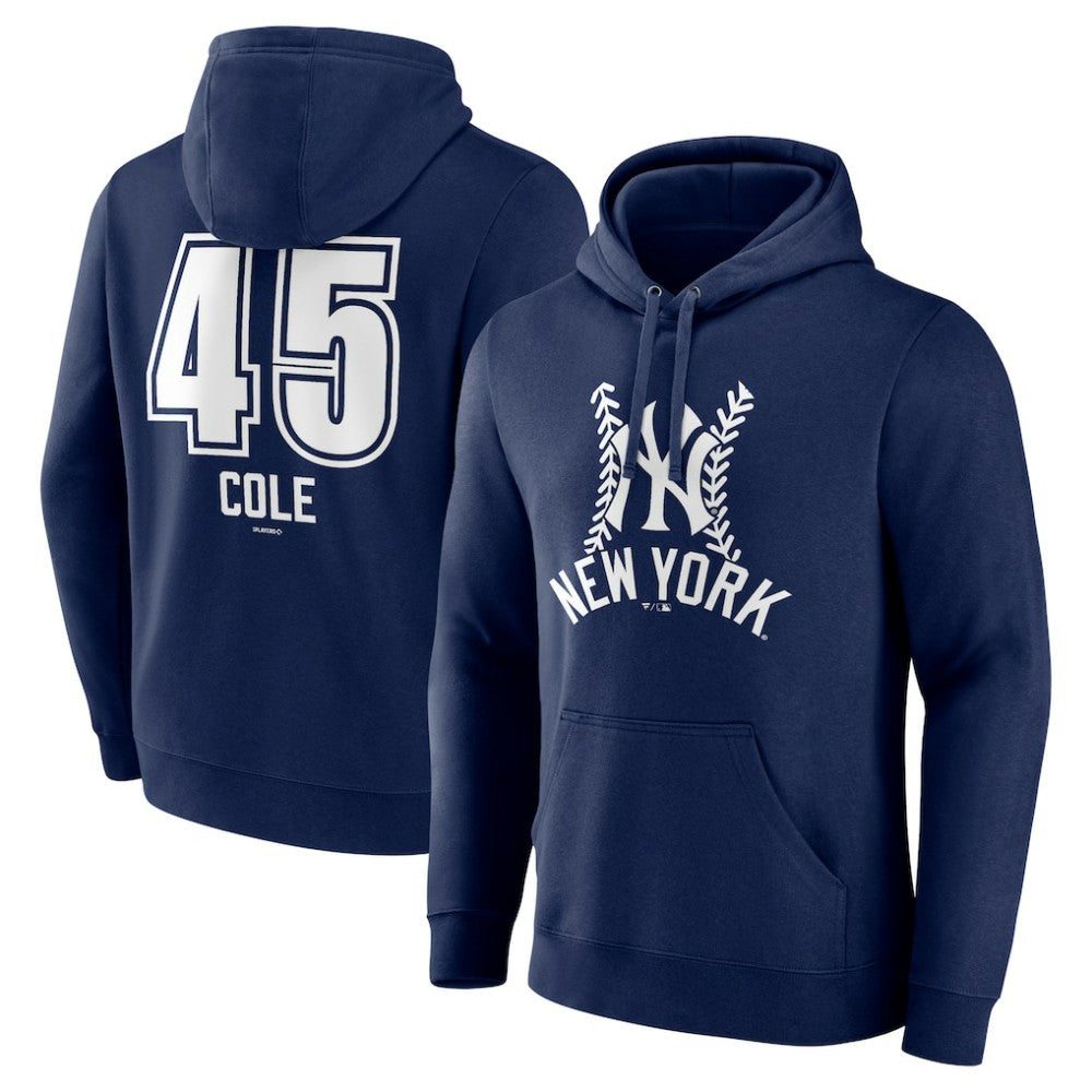 Gerrit Cole New York Yankees Fastball Player Name & Number Pullover Hoodie Navy