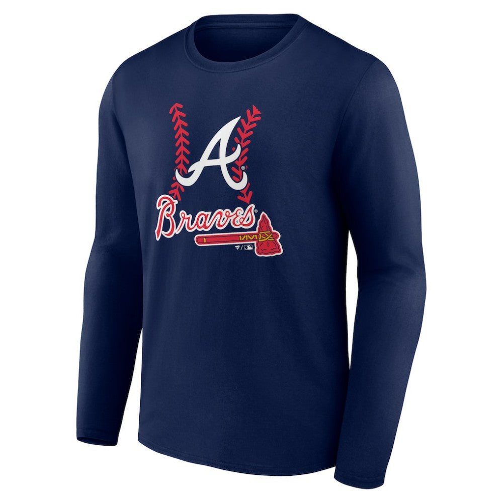 Spencer Strider Atlanta Braves Fastball Player Name & Number Long Sleeve T-Shirt Navy