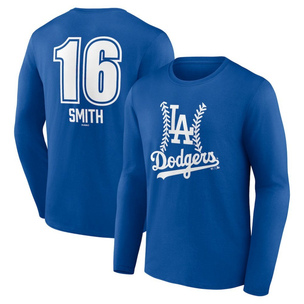 Will Smith Los Angeles Dodgers Fastball Player Name & Number Long Sleeve T-Shirt Royal