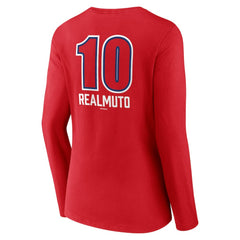 J.T. Realmuto Philadelphia Phillies Women's Fastball Player Name & Number Long Sleeve V-Neck T-Shirt Red