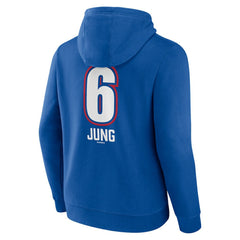 Josh Jung Texas Rangers Fastball Player Name & Number Pullover Hoodie Royal
