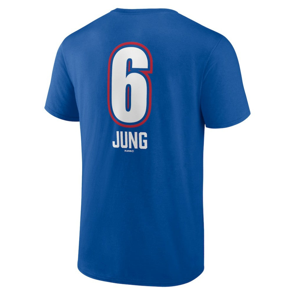 Josh Jung Texas Rangers Fastball Player Name & Number T-Shirt Royal