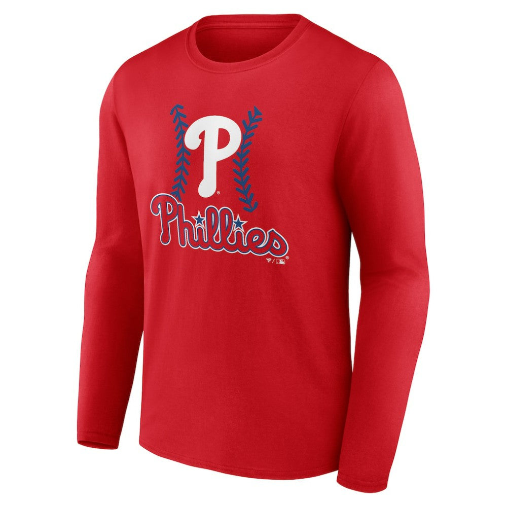 Alec Bohm Philadelphia Phillies Fastball Player Name & Number Long Sleeve T-Shirt Red