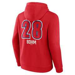Alec Bohm Philadelphia Phillies Fastball Player Name & Number Pullover Hoodie Red