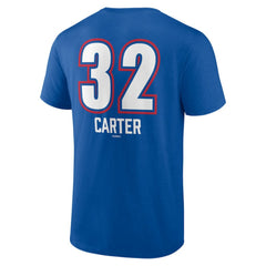 Evan Carter Texas Rangers Fastball Player Name & Number T-Shirt Royal