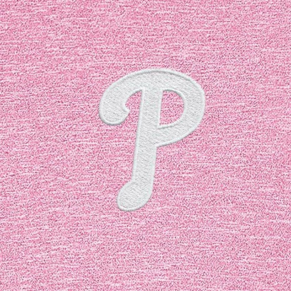 Philadelphia Phillies Antigua Hunk Quarter-Zip Top Pink