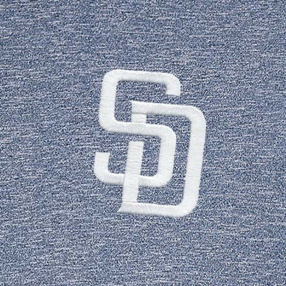 San Diego Padres Antigua Hunk Quarter-Zip Top Heather Navy