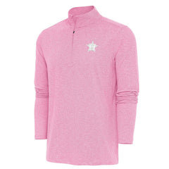 Houston Astros Antigua Hunk Quarter-Zip Top Pink