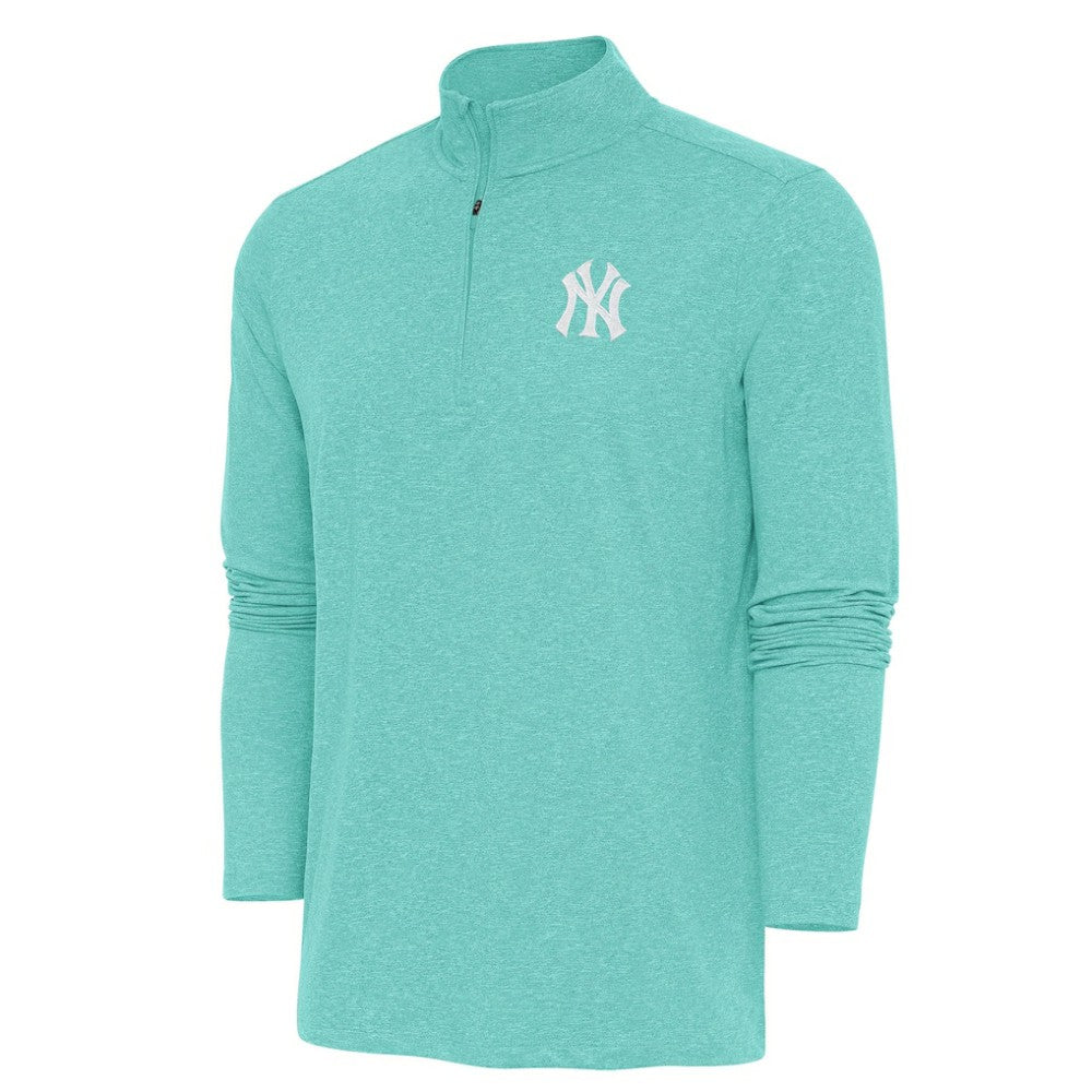 New York Yankees Antigua Hunk Quarter-Zip Top Mint