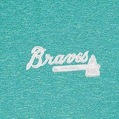 Atlanta Braves Antigua Hunk Quarter-Zip Top Heather Aqua