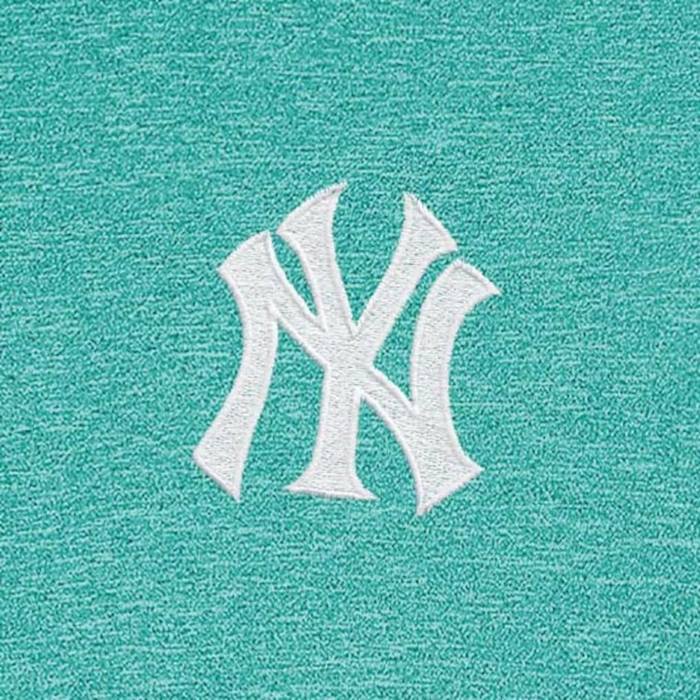 New York Yankees Antigua Hunk Quarter-Zip Top Heather Aqua