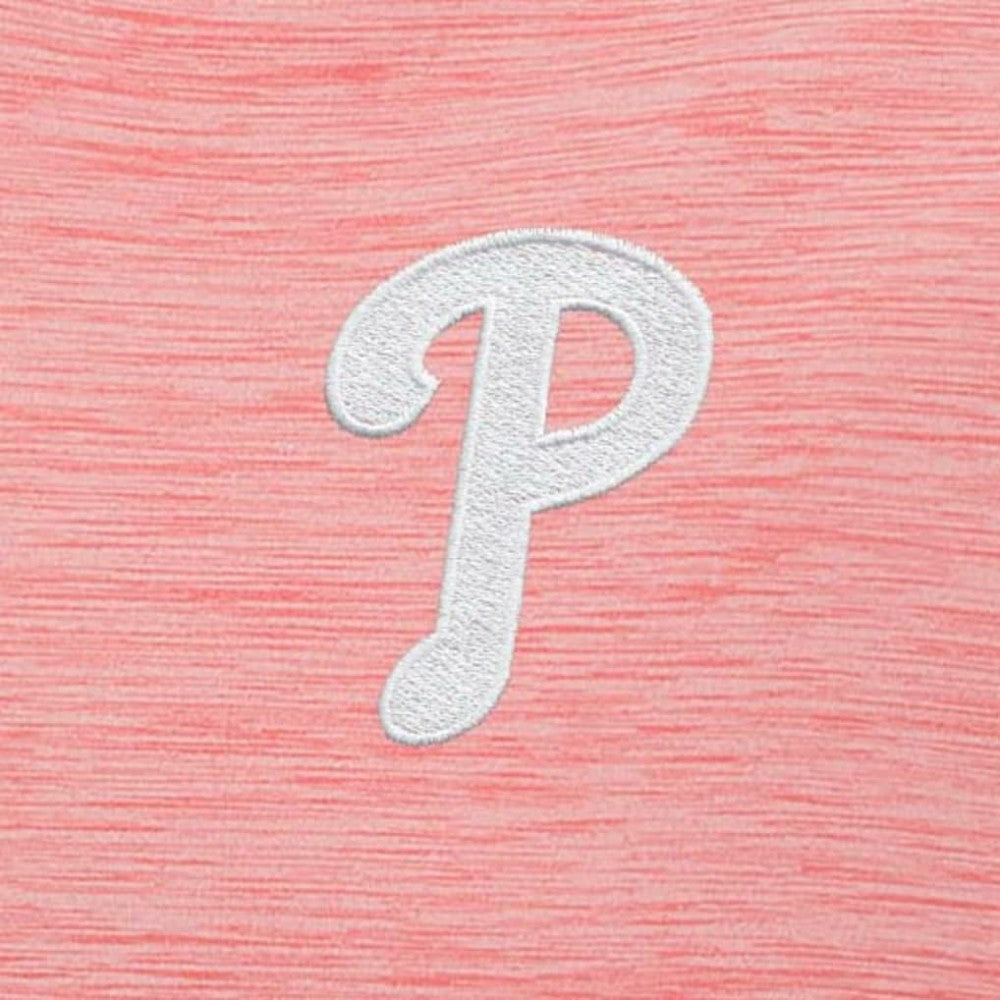 Philadelphia Phillies Antigua Bright Quarter-Zip Pullover Top Coral