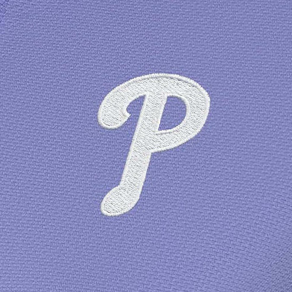 Philadelphia Phillies Antigua Women's Finish Quarter-Zip Pullover Top Purple
