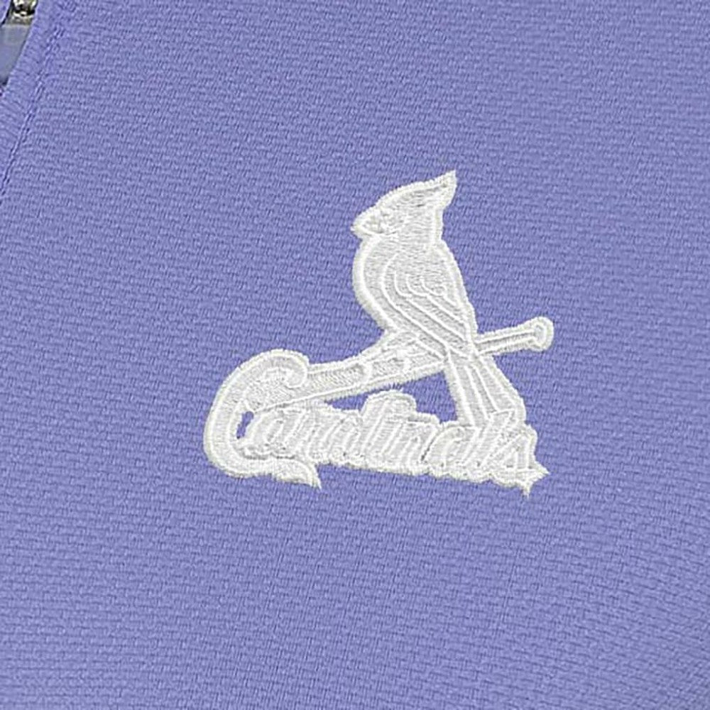 St. Louis Cardinals Antigua Women's Finish Quarter-Zip Pullover Top Purple