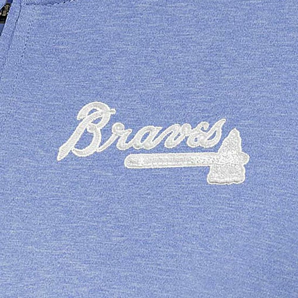 Atlanta Braves Antigua Women's Mentor Quarter-Zip Pullover Top Lavender