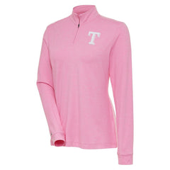 Texas Rangers Antigua Women's Mentor Quarter-Zip Pullover Top Pink