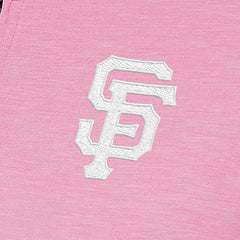 San Francisco Giants Antigua Women's Mentor Quarter-Zip Pullover Top Pink