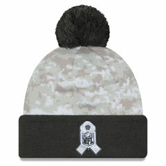Las Vegas Raiders New Era 2024 Salute To Service Digital Camo Cuffed Knit Hat with Pom - White/Graphite outlet