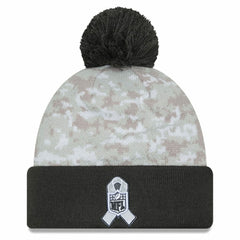 Cincinnati Bengals New Era Youth 2024 Salute To Service Cuffed Pom Knit Hat - White/Graphite sale