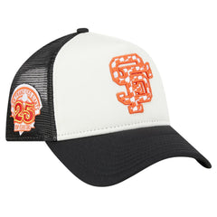 San Francisco Giants Checkered Flag A-Frame Trucker 9FORTY Adjustable Hat White/Black