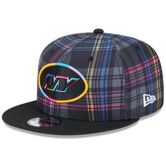 New York Jets New Era 2024 NFL Crucial Catch Plaid 9FIFTY Snapback Hat - Black discount