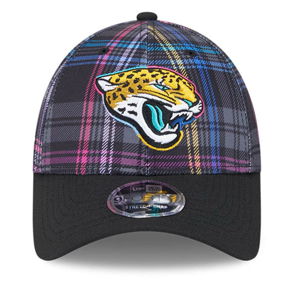 Jacksonville Jaguars New Era 2024 NFL Crucial Catch Plaid 9FORTY Adjustable Hat - Black online