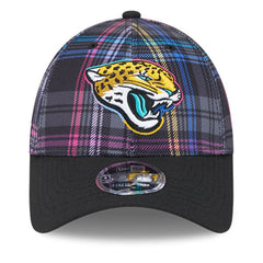 Jacksonville Jaguars New Era 2024 NFL Crucial Catch Plaid 9FORTY Adjustable Hat - Black online