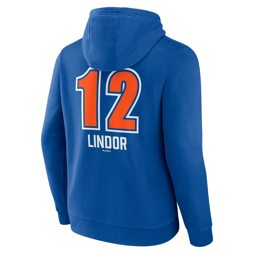 Francisco Lindor New York Mets Fastball Player Name & Number Pullover Hoodie Royal