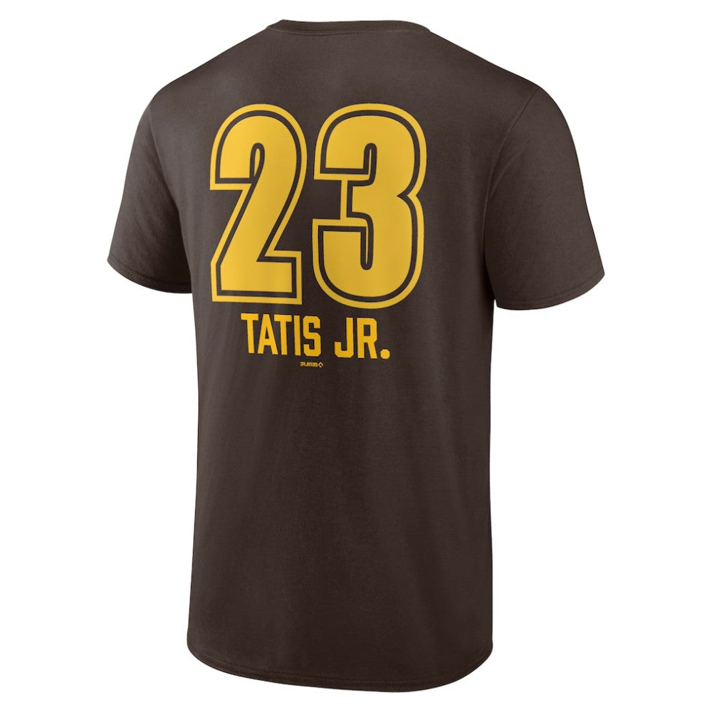 Fernando Tatis Jr. San Diego Padres Fastball Player Name & Number T-Shirt Brown
