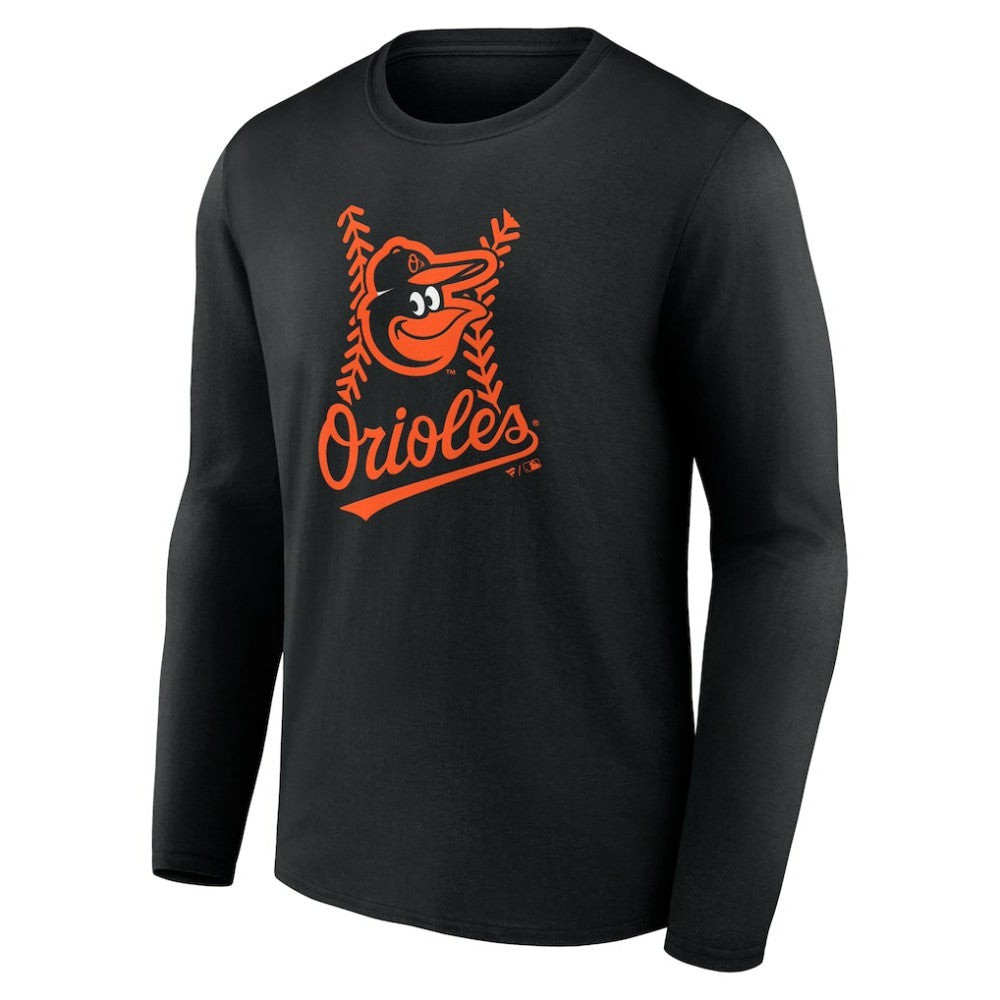 Adley Rutschman Baltimore Orioles Fastball Player Name & Number Long Sleeve T-Shirt Black
