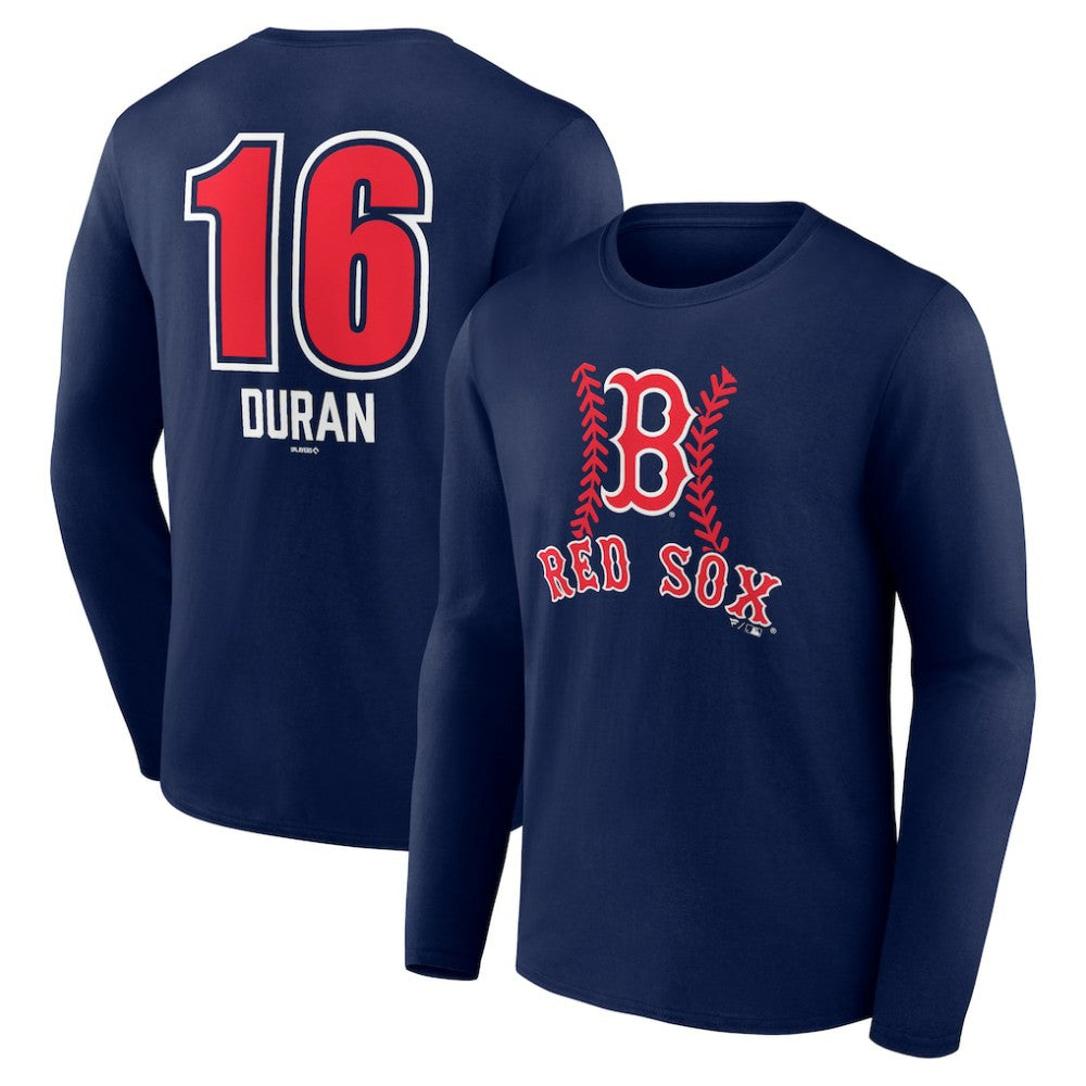 Jarren Duran Boston Red Sox Fastball Player Name & Number Long Sleeve T-Shirt Navy