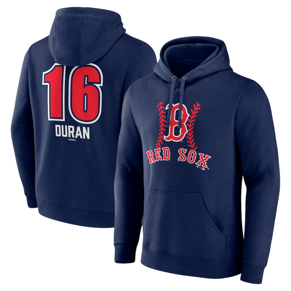 Jarren Duran Boston Red Sox Fastball Player Name & Number Pullover Hoodie Navy
