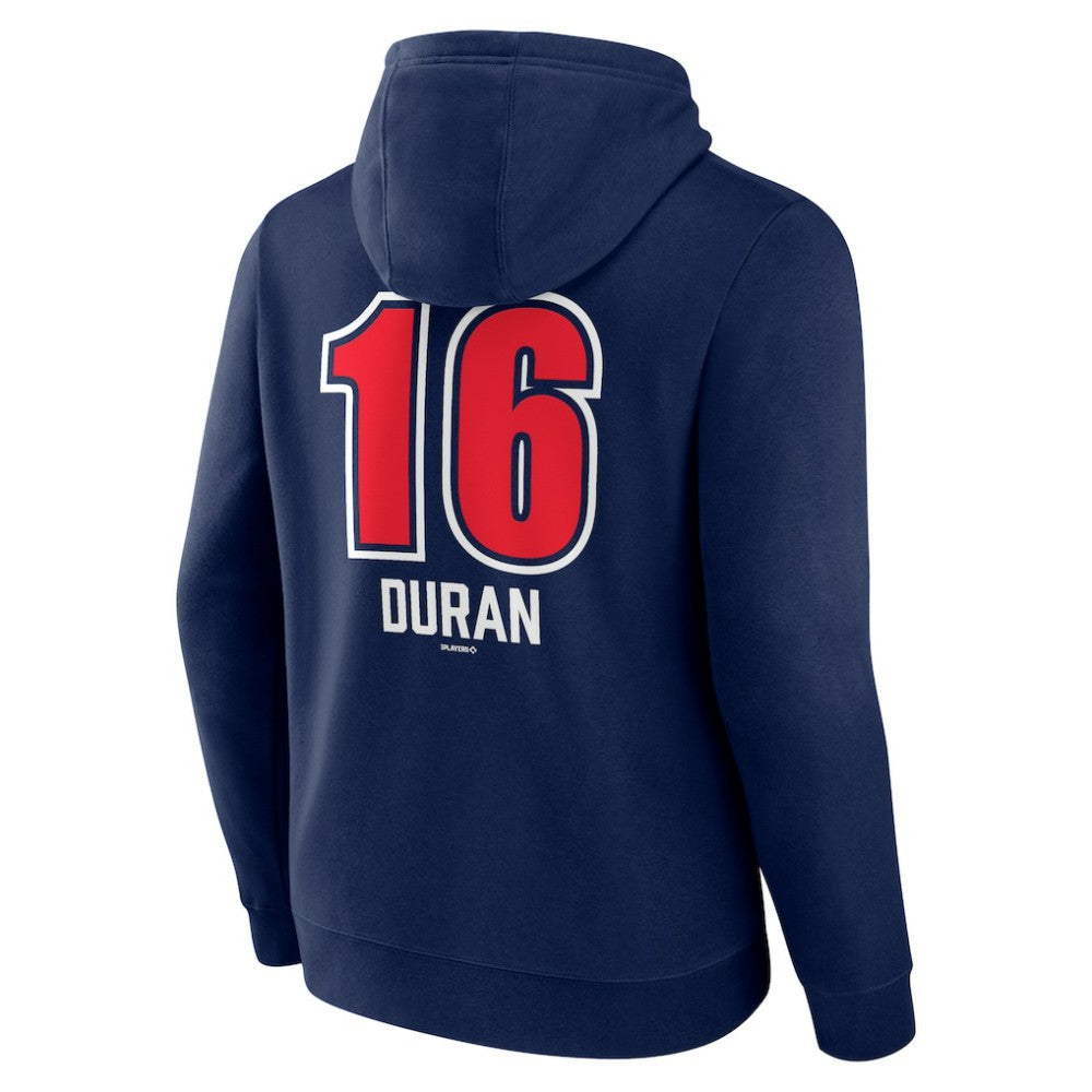 Jarren Duran Boston Red Sox Fastball Player Name & Number Pullover Hoodie Navy
