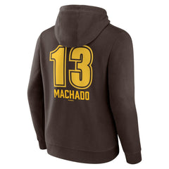 Manny Machado San Diego Padres Fastball Player Name & Number Pullover Hoodie Brown