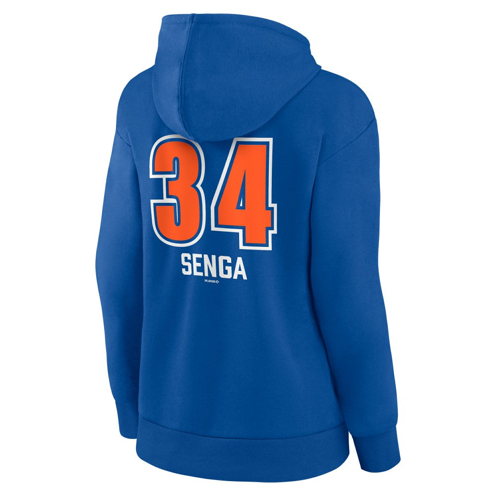 Kodai Senga New York Mets Women's Fastball Player Name & Number Pullover Hoodie Royal