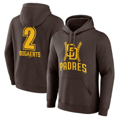 Xander Bogaerts San Diego Padres Fastball Player Name & Number Pullover Hoodie Brown