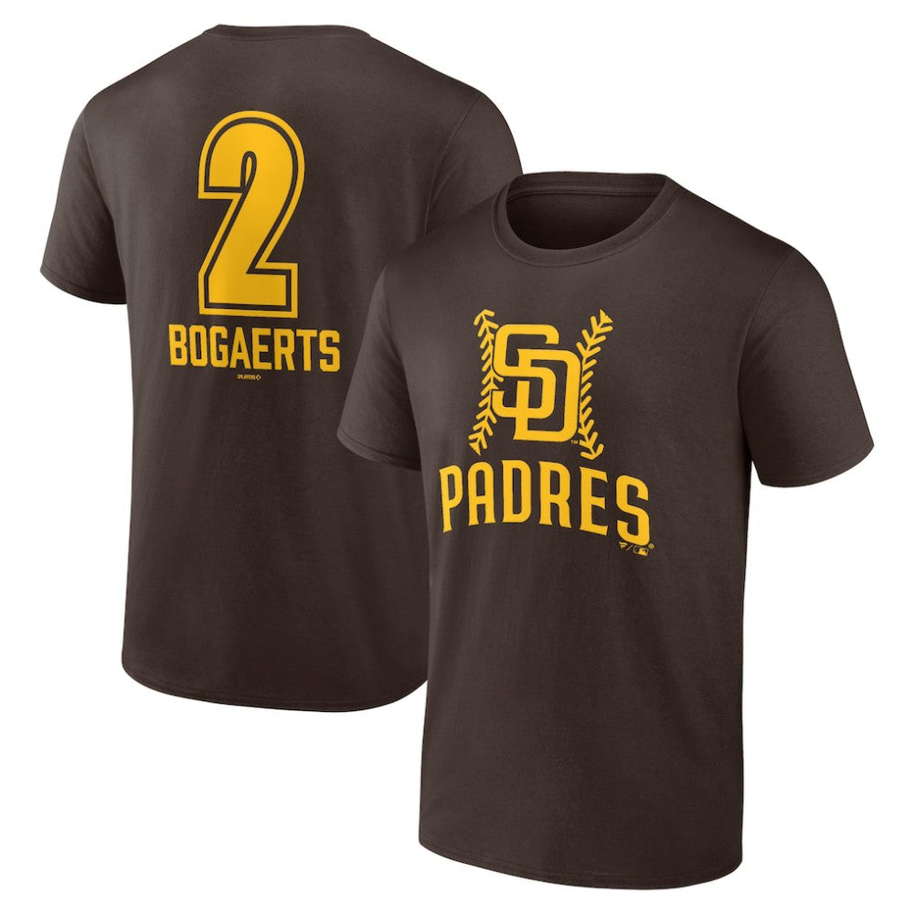 Xander Bogaerts San Diego Padres Fastball Player Name & Number T-Shirt Brown