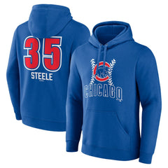 Justin Steele Chicago Cubs Fastball Player Name & Number Pullover Hoodie Royal