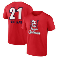 Lars Nootbaar St. Louis Cardinals Fastball Player Name & Number T-Shirt Red