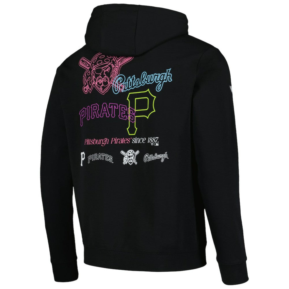 Pittsburgh Pirates Levelwear Podium Vintage Pullover Hoodie Black